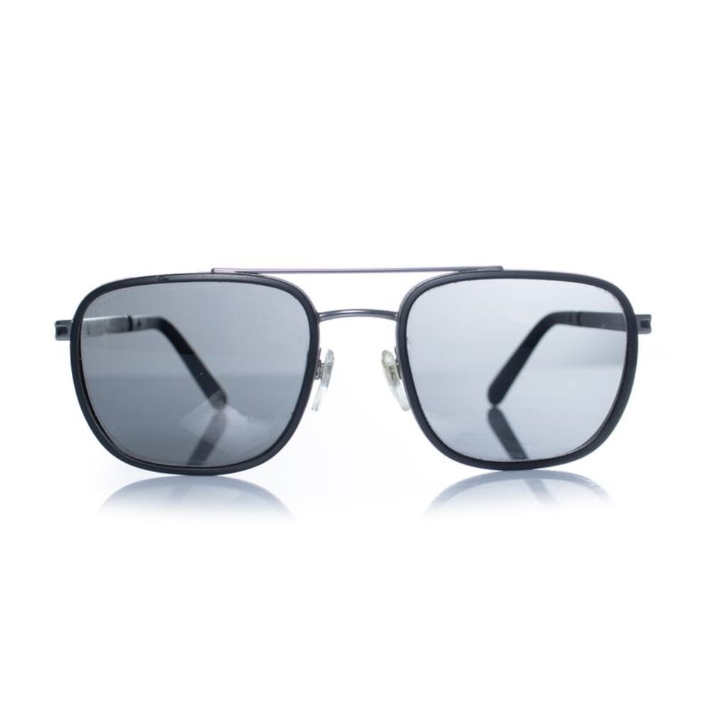 Bvlgari, metal polarised aviator in black